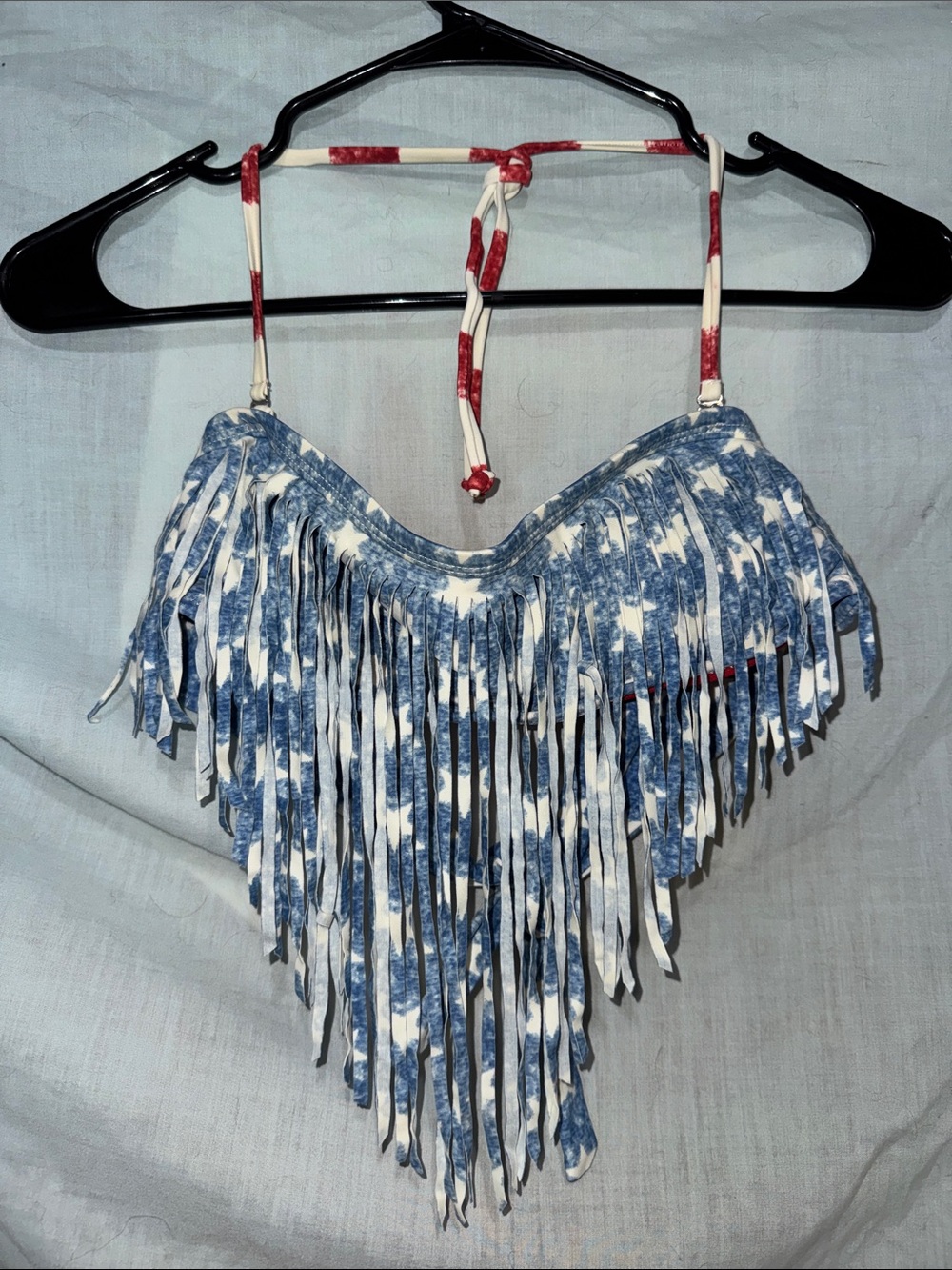 American Flag Fringe Bikini SET